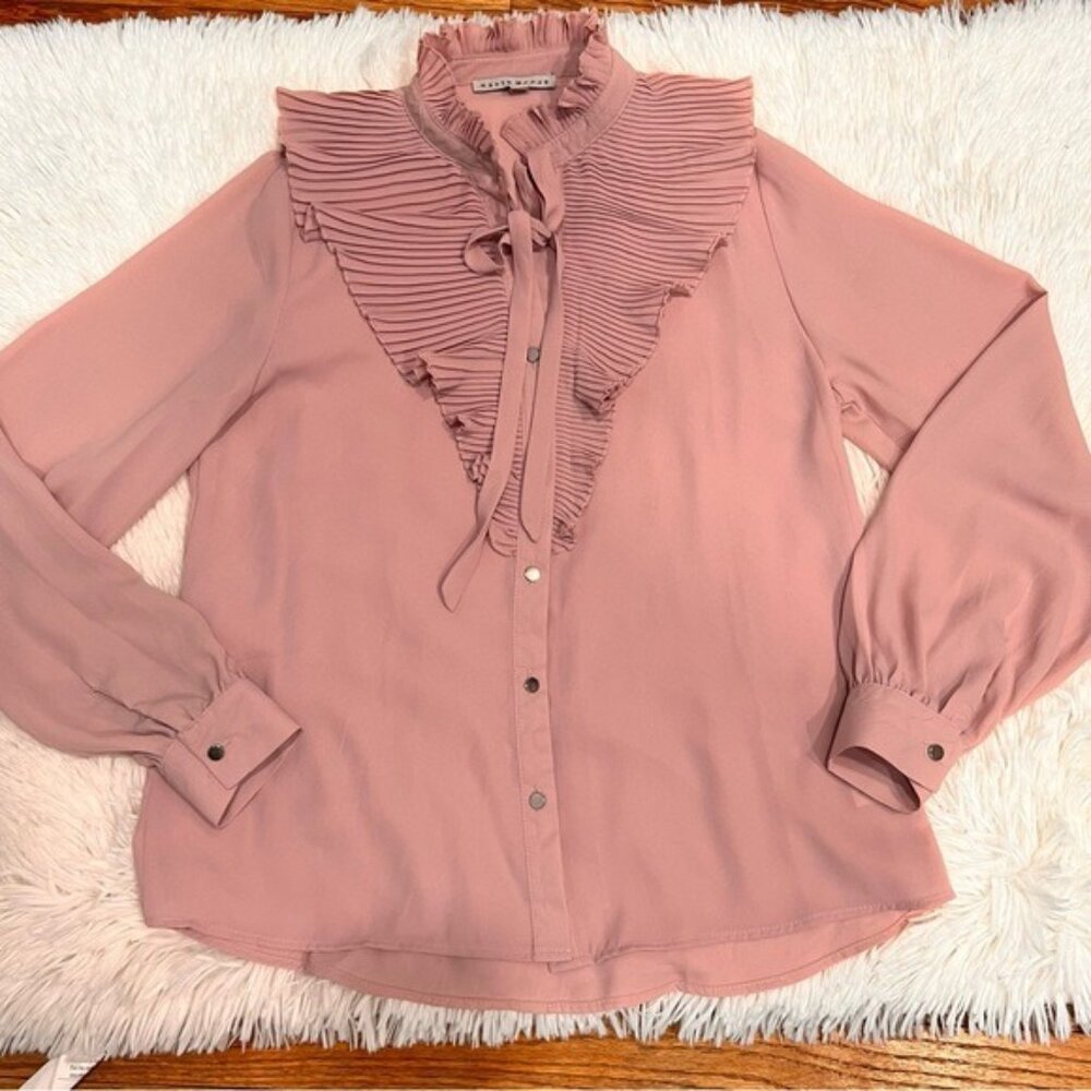 Haute Monde long sleeve women blouse size S cottagecore coqueregirl